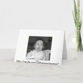 Carte Bébé émerveillé Joyeux Anniversaire tardif (Dos)