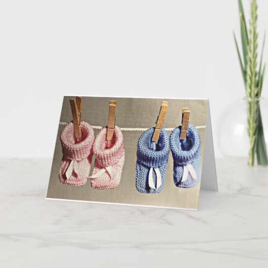 CARTE ***BÉBÉ EN ROUTE*** FÉLICITE LES DEUX (Devant)