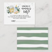 Carte Bébé en route : Quelle est la taille du vent (Devant / Derrière)