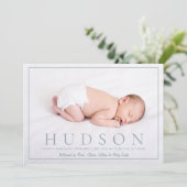 Carte bébé en texte gras (Debout devant)