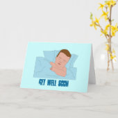 Carte Bébé / Enfant Se Bien Bientôt (Fleur jaune)