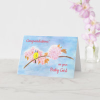 Bébé et attente personnalisé - Oiseaux et fleurs
