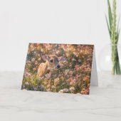 Carte Bébé faon de cerf faon faune sauvage dans les fleu (Devant)