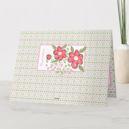 Carte Bébé Félicitations Félicitations Papier Salutation (Dos)