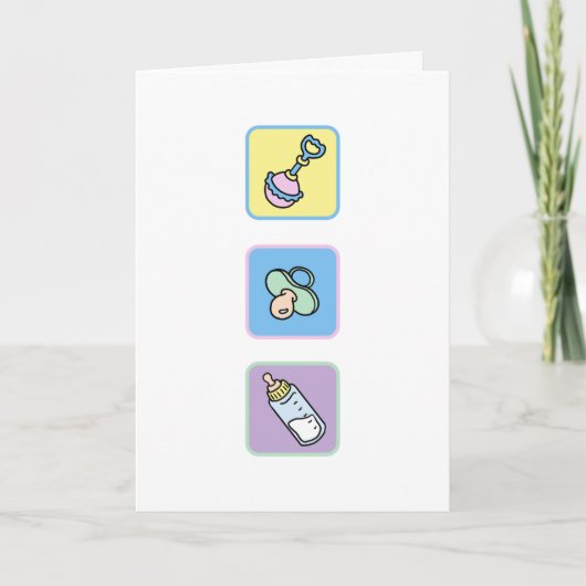 Carte Bébé Félicitations pour les nouveaux parents (Devant)