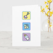 Carte Bébé Félicitations pour les nouveaux parents (Fleur jaune)