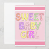 Carte Bébé fille (Devant / Derrière)