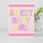 Carte Bébé fille (Debout devant)
