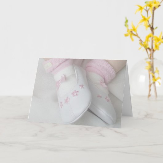 Carte Bébé fille (Fleur jaune)