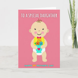 Carte Bébé Fille à Pois