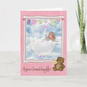 Carte Bébé Fille Dans Un Parapluie (Devant)