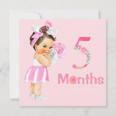 Carte Bébé Fille Marqueurs mensuels Jalons Fille (Devant)