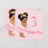 Carte Bébé Fille Marqueurs mensuels Jalons Fille (Devant / Derrière)