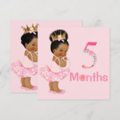 Carte Bébé Fille Marqueurs mensuels Jalons Fille (Devant / Derrière)