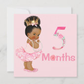 Carte Bébé Fille Marqueurs mensuels Jalons Fille (Devant)