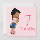 Carte Bébé Fille Marqueurs mensuels Jalons Fille (Devant)