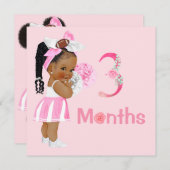 Carte Bébé Fille Marqueurs mensuels Jalons Fille (Devant / Derrière)