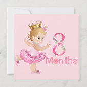 Carte Bébé Fille Marqueurs mensuels Jalons Fille (Dos)