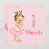 Carte Bébé Fille Marqueurs mensuels Jalons Fille (Devant / Derrière)