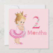 Carte Bébé Fille Marqueurs mensuels Jalons Fille (Dos)