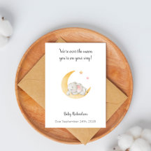 Carte Bébé Fille Over the Moon
