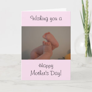 Carte Bébé Fille Rose Fête des Mères