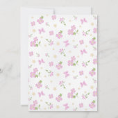 Carte Bébé Fille Simple Nouveau-né Script photo Floral r (Dos)