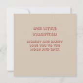 Carte Bébé fille Valentine (Dos)