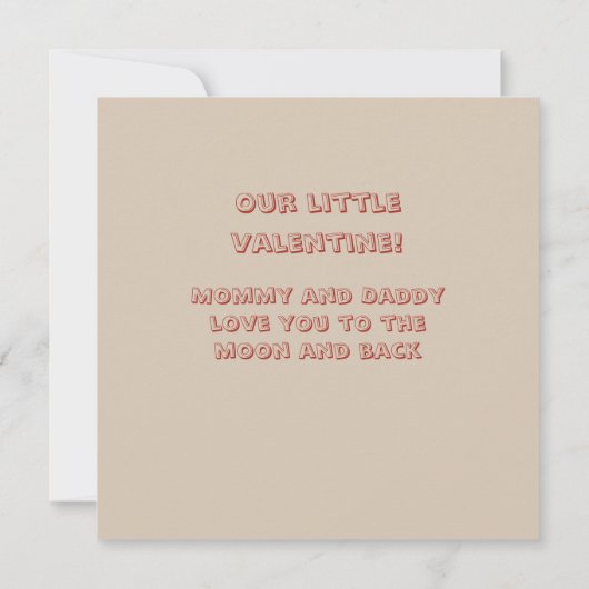 Carte Bébé fille Valentine (Dos)