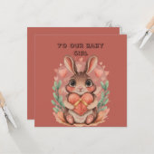 Carte Bébé fille Valentine (Devant/Arrière en situation)