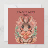 Carte Bébé fille Valentine (Devant)