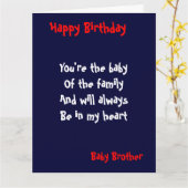 Carte Bébé frère Anniversaire (Fleur jaune)