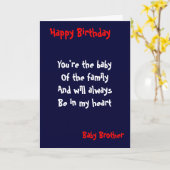 Carte Bébé frère Anniversaire (Fleur jaune)