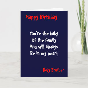 Carte Bébé frère Anniversaire