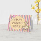 Carte Bébé Garçon (Fleur jaune)