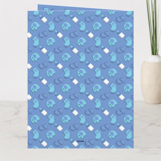 Carte bébé garçon (Dos)