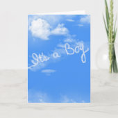 Carte Bébé Garçon avion Contrail (Devant)