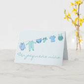 Carte Bébé garçon espagnol Félicitations (Fleur jaune)