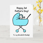 Carte Bébé garçon mignon dessin animé drôle premier anni (Fleur jaune)