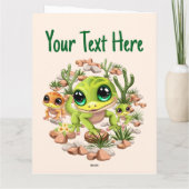Carte Bébé Geckos jote personnages de dessin (Dos)