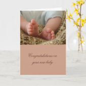 Carte Bébé générique (Fleur jaune)