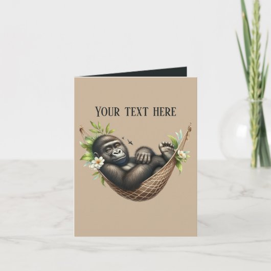 Carte Bébé gorille mignon ajouter du texte à n'importe q (Devant)