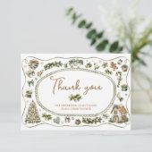 Carte Bébé Il fait froid dehors Baby shower Merci (Debout devant)