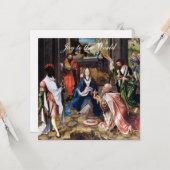 Carte Bébé Jésus avec les Mages (Devant/Arrière en situation)