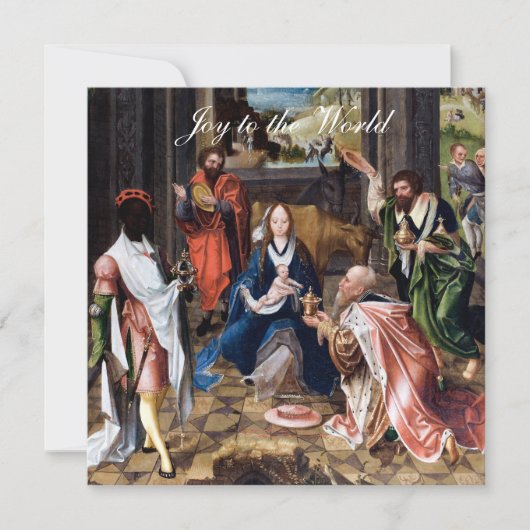 Carte Bébé Jésus avec les Mages (Devant)