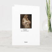 Carte Bébé Jésus de Mary et agneau (Dos)