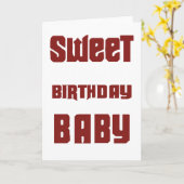 Carte Bébé joyeux anniversaire (Fleur jaune)