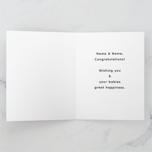 Carte Bébé jumeaux (Intérieur)