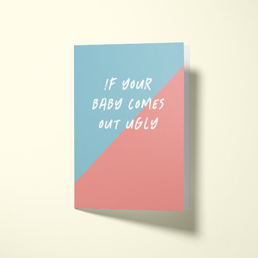 Carte Bébé laid promesse drôle de grossesse 