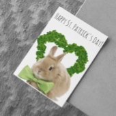 Carte Bébé lapin de la Saint-Patrick